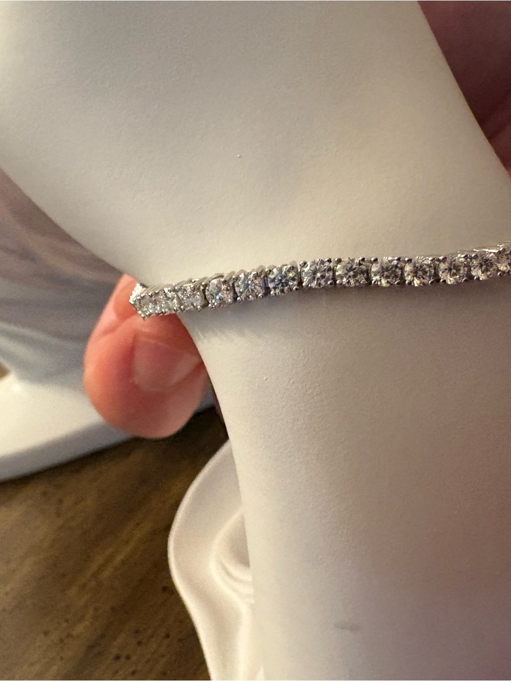 Sterling Silver Moissanite Tennis Bracelet 5.32 CTTW VS/D 7.5” 3.3mm NEW